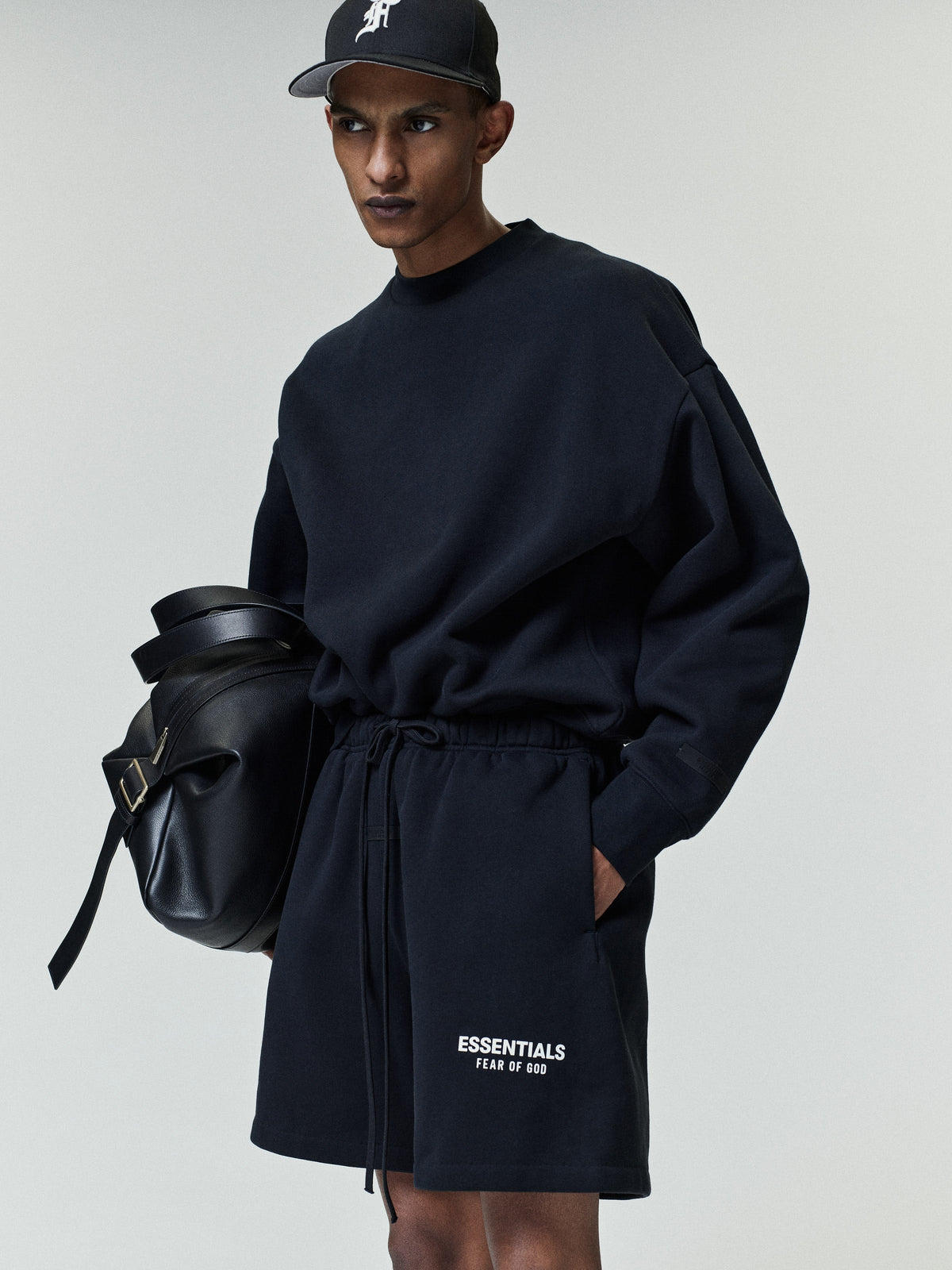 Fear of God Essentials Jet Black Shorts