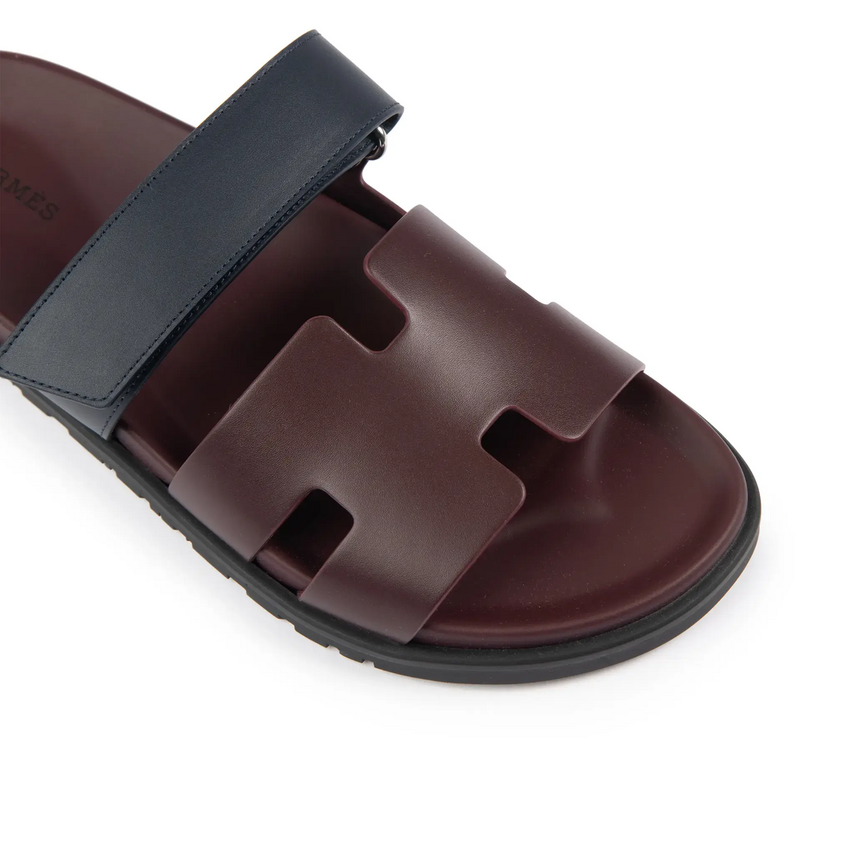 Hermes Paris Hermès Paris Chypre Calfskin Burgundy Sandals - Red