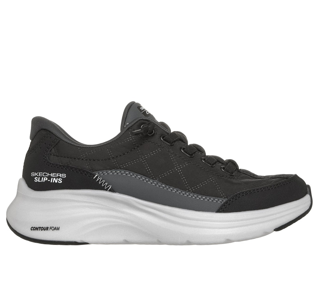 Skechers Slip-ins: Contour Foam - Cozy Fit, BLACK / WHITE