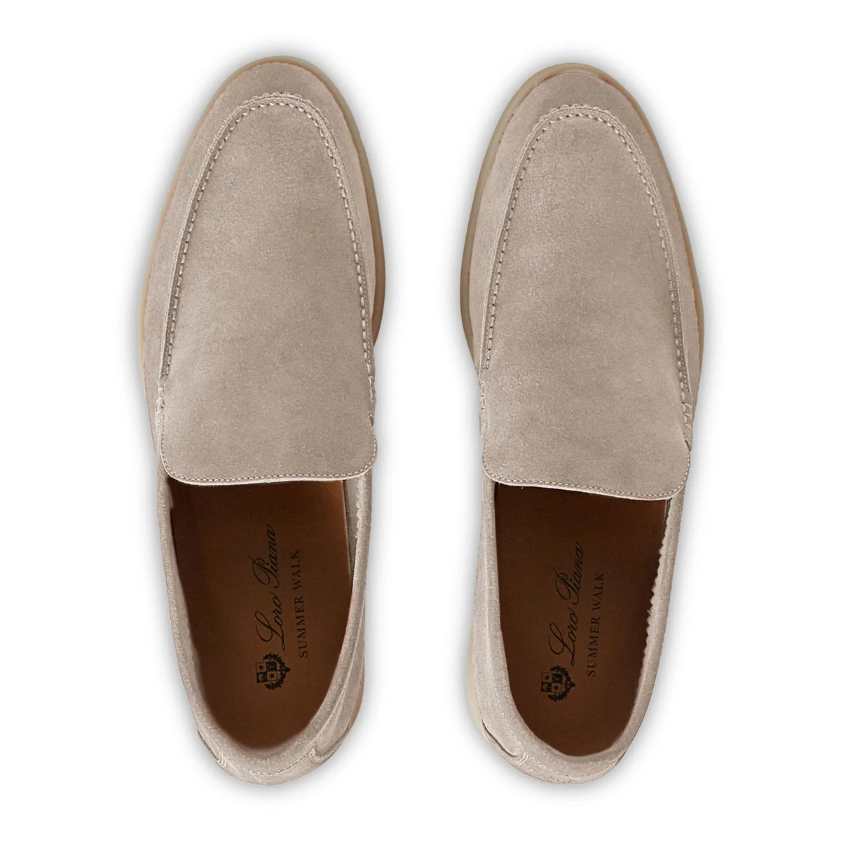 Loro Piana Summer Walk Suede Classic Beige Loafers