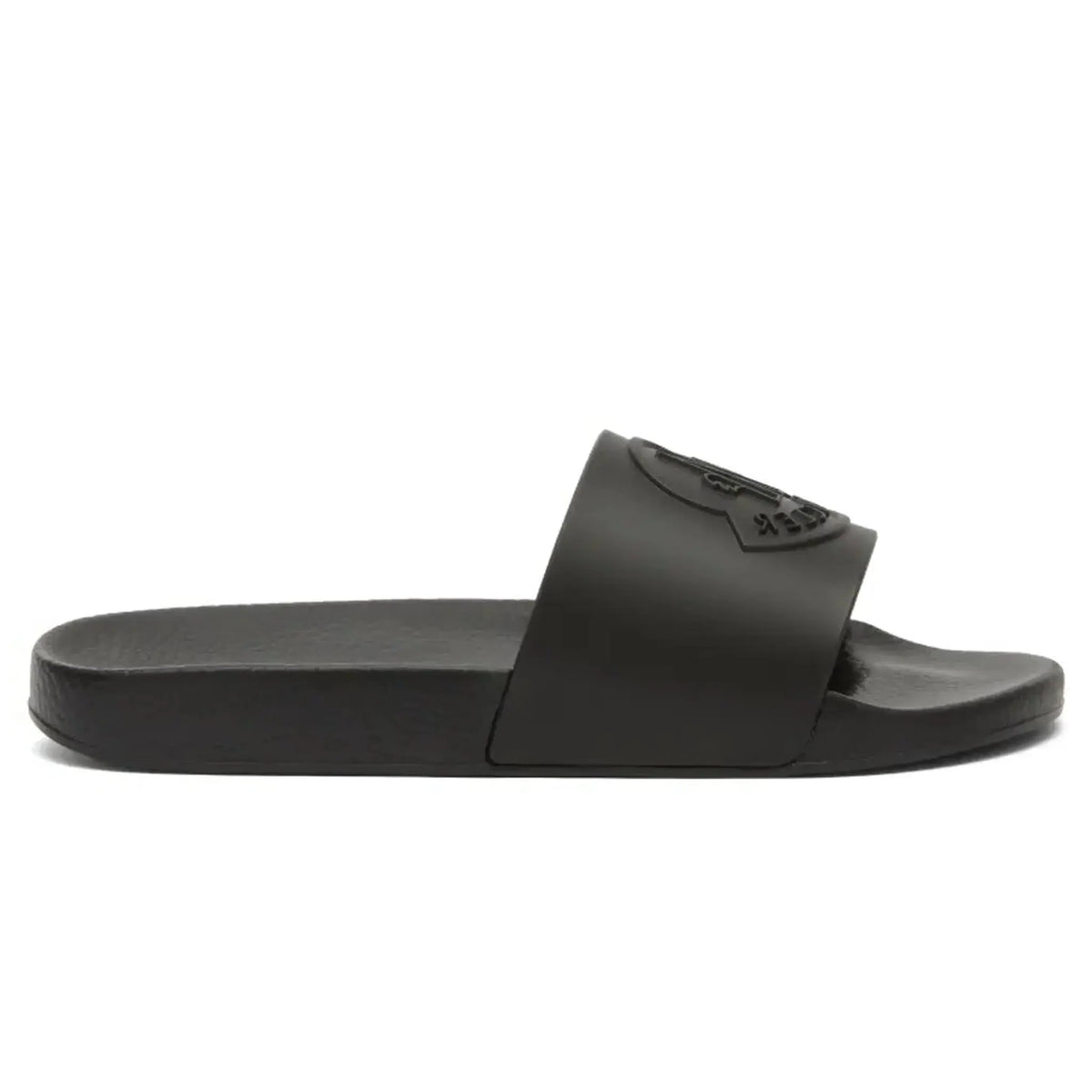 Moncler Basile Logo Black Sliders Sandals