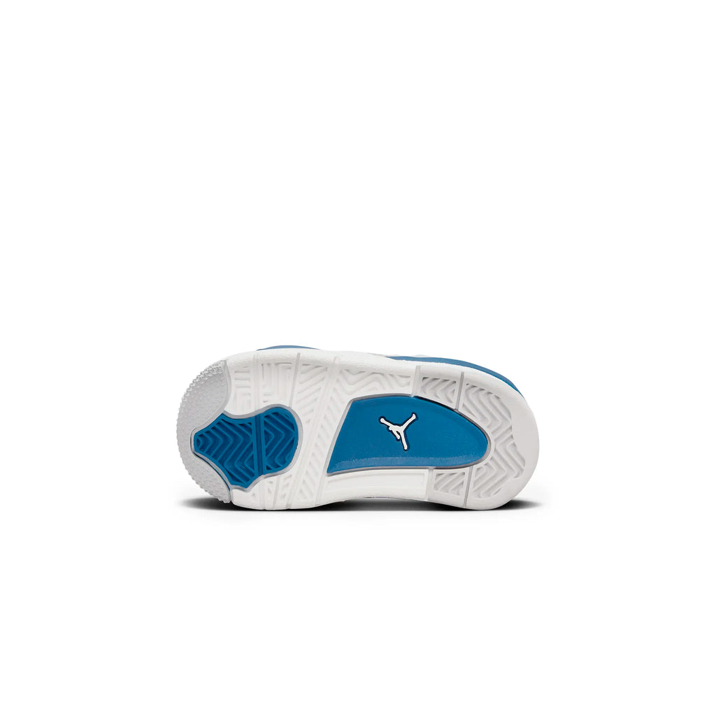 Air Jordan 4 Retro Military Blue (TD) Sneakers - White