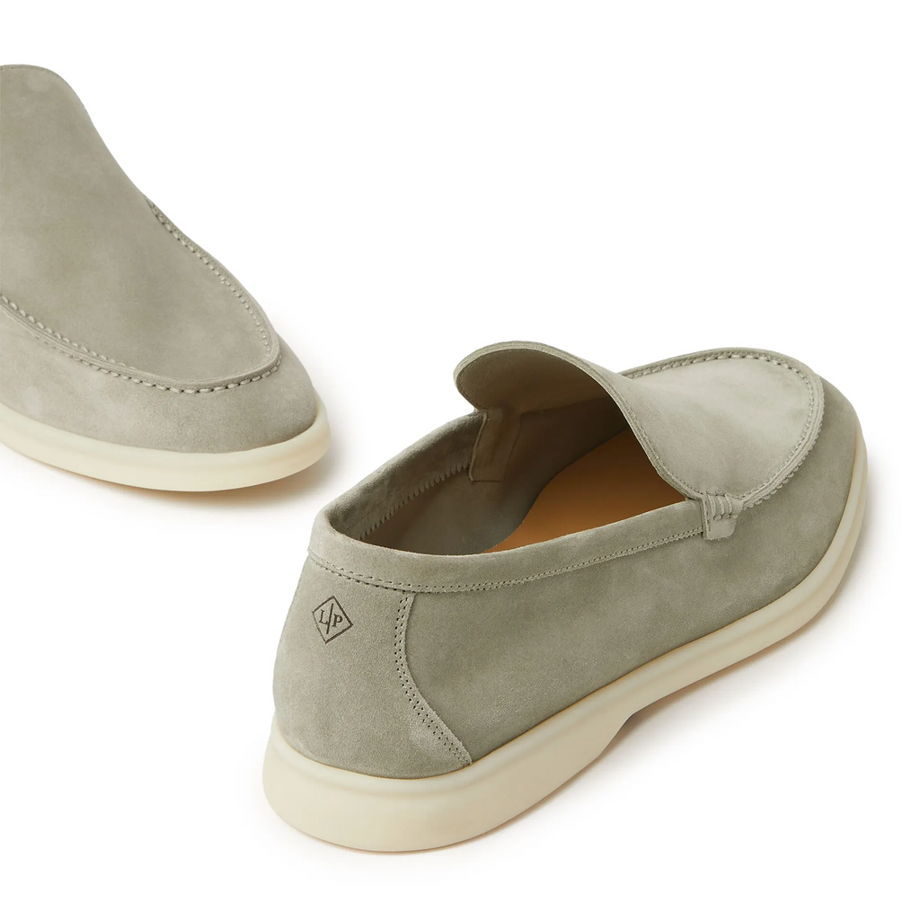 Loro Piana Summer Walk Suede Wild Desert Sage Loafers