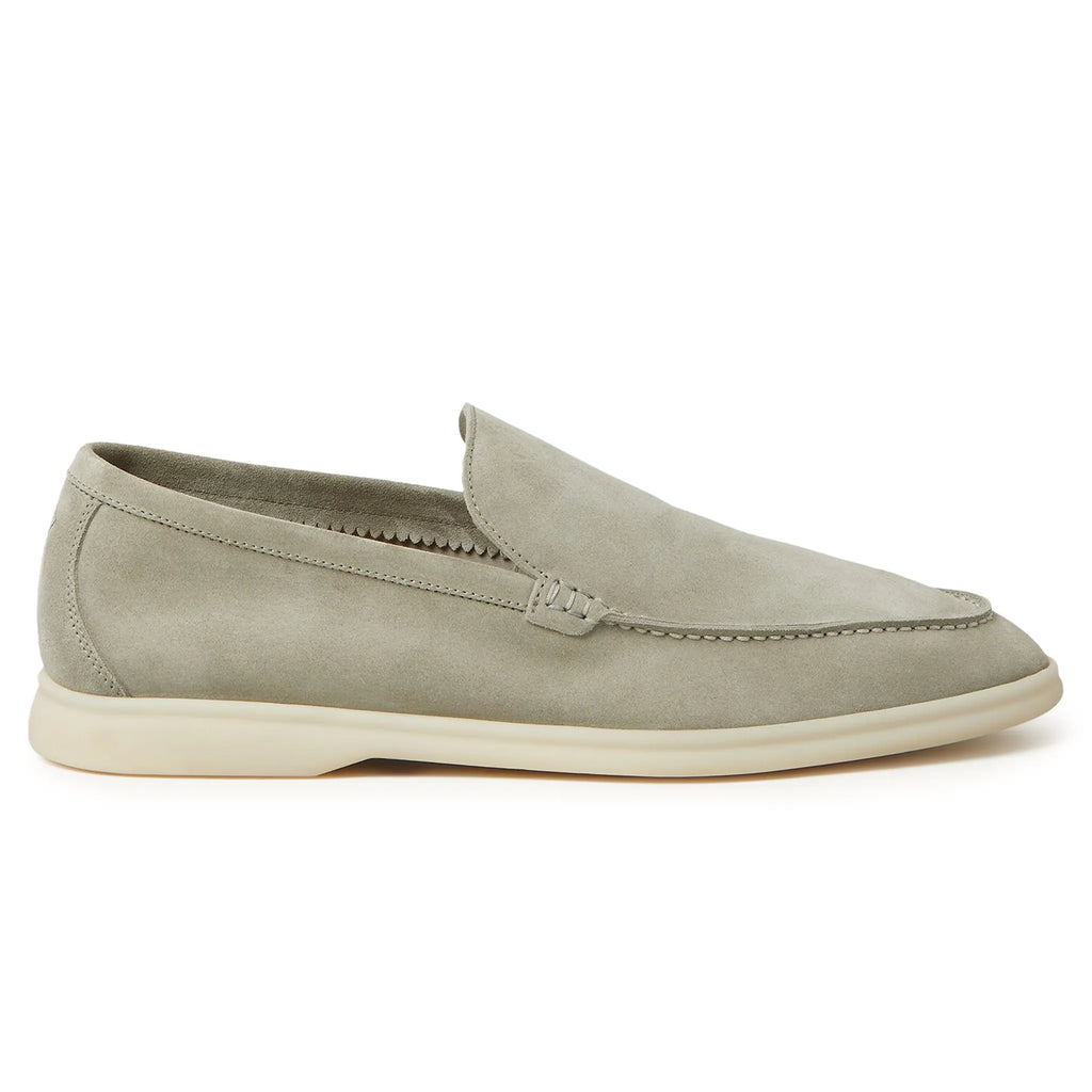 Loro Piana Summer Walk Suede Wild Desert Sage Loafers
