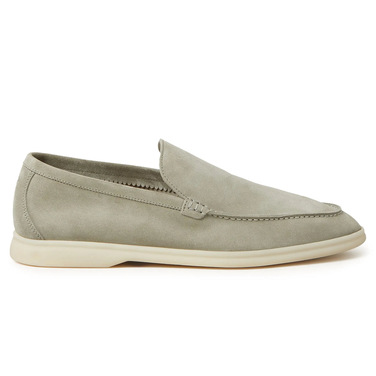 Loro Piana Summer Walk Suede Wild Desert Sage Loafers