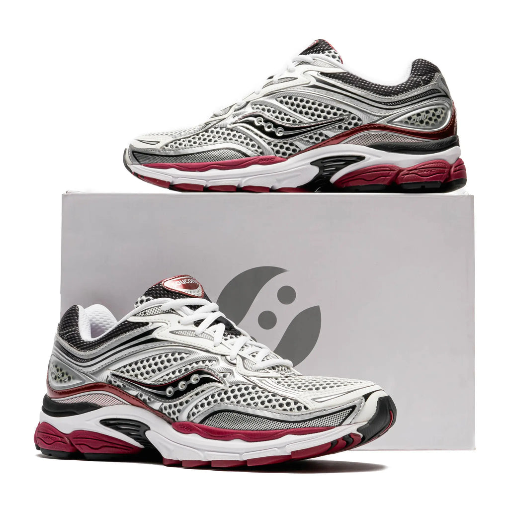 Saucony Progrid Omni 9 Silver Red Sneakers