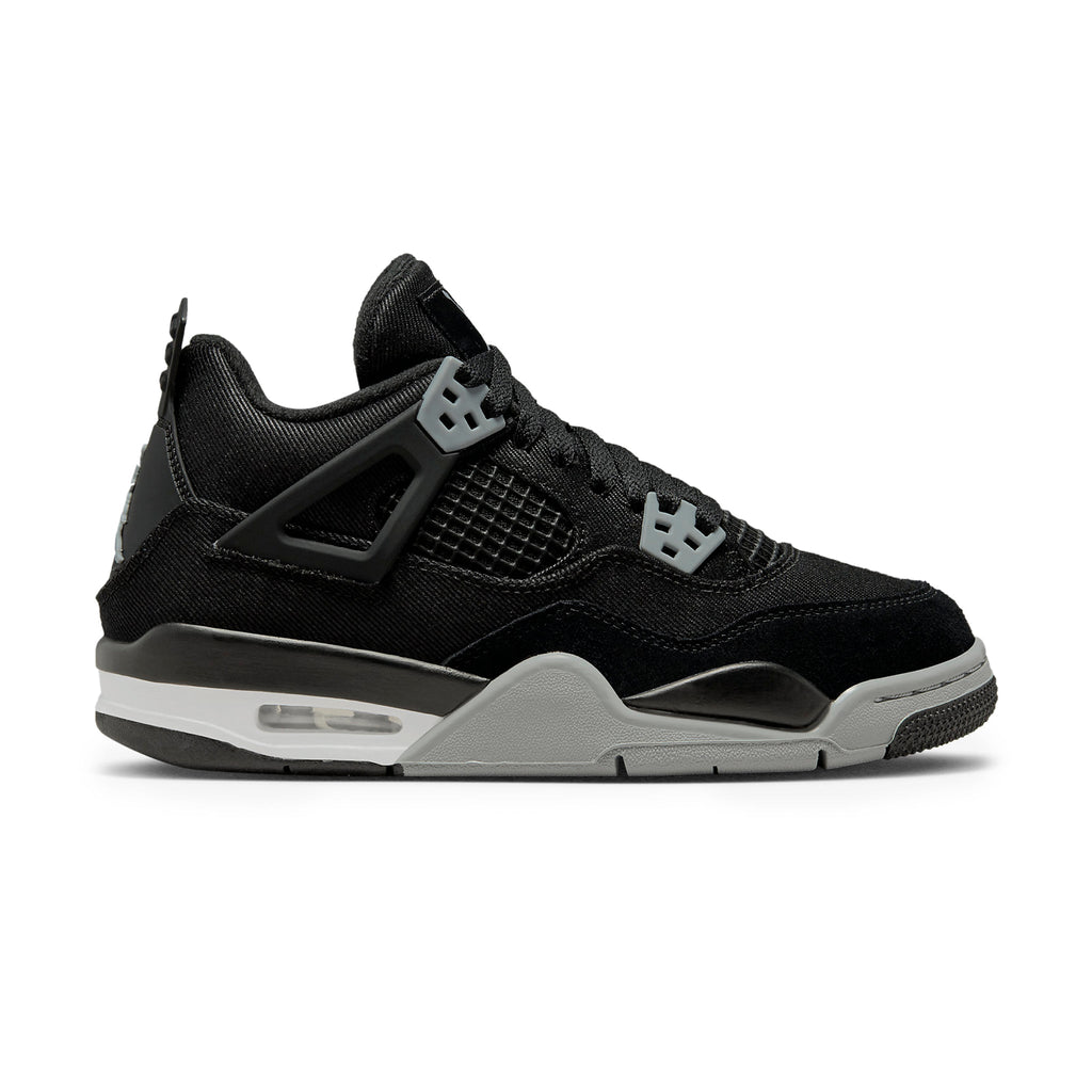 Air Jordan 4 Retro Black Canvas (GS) Sneakers