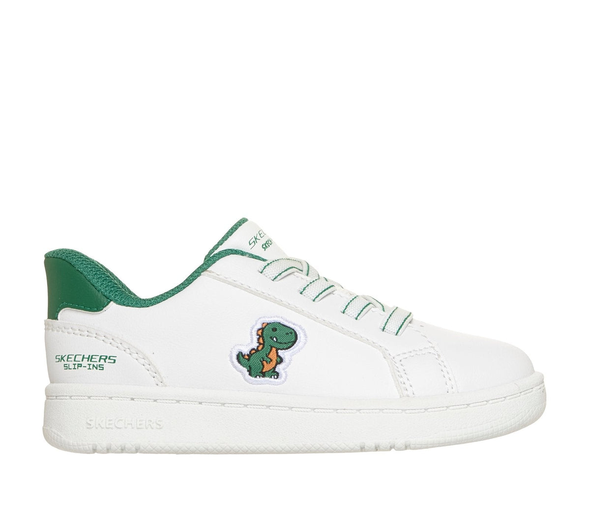 Skechers Slip-ins: Quick Street - Dino Trot, WHITE / GREEN
