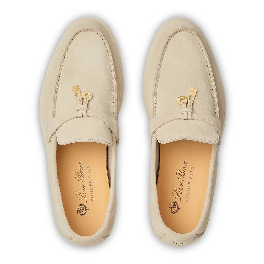 Loro Piana Summer Charms Suede Colour Baby Cashmere Loafers