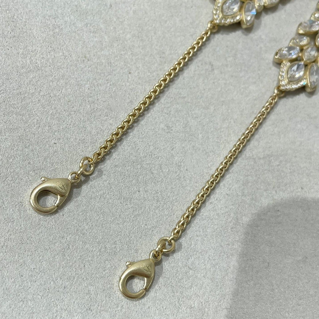 Chanel Double C Small Fragrant Wheat Ear Gold Cubic Zirconia Necklace